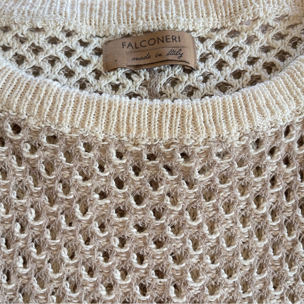Falconeri Women’s Cream Open-Knit Scoop Neck Sweater